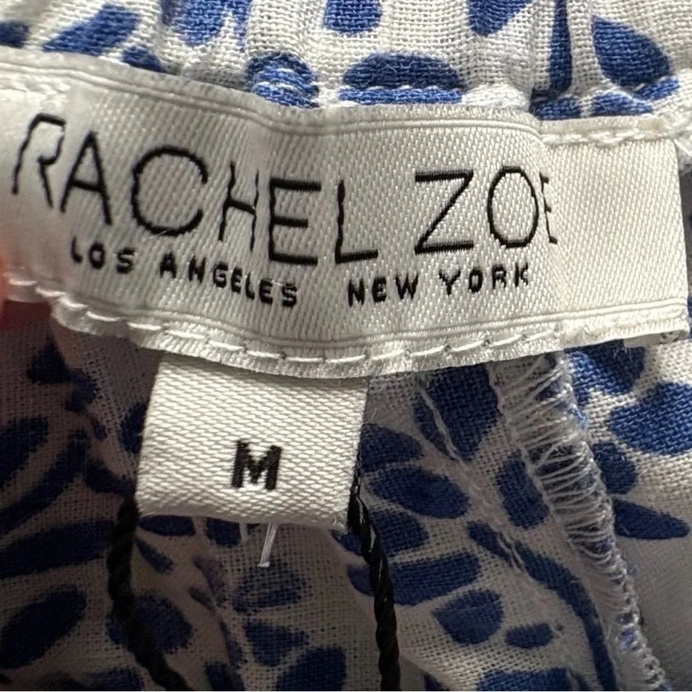 Rachel Zoe tropical print wide-leg linen blend Pants.  NWT Festival Flowy Medium - Picture 5 of 10